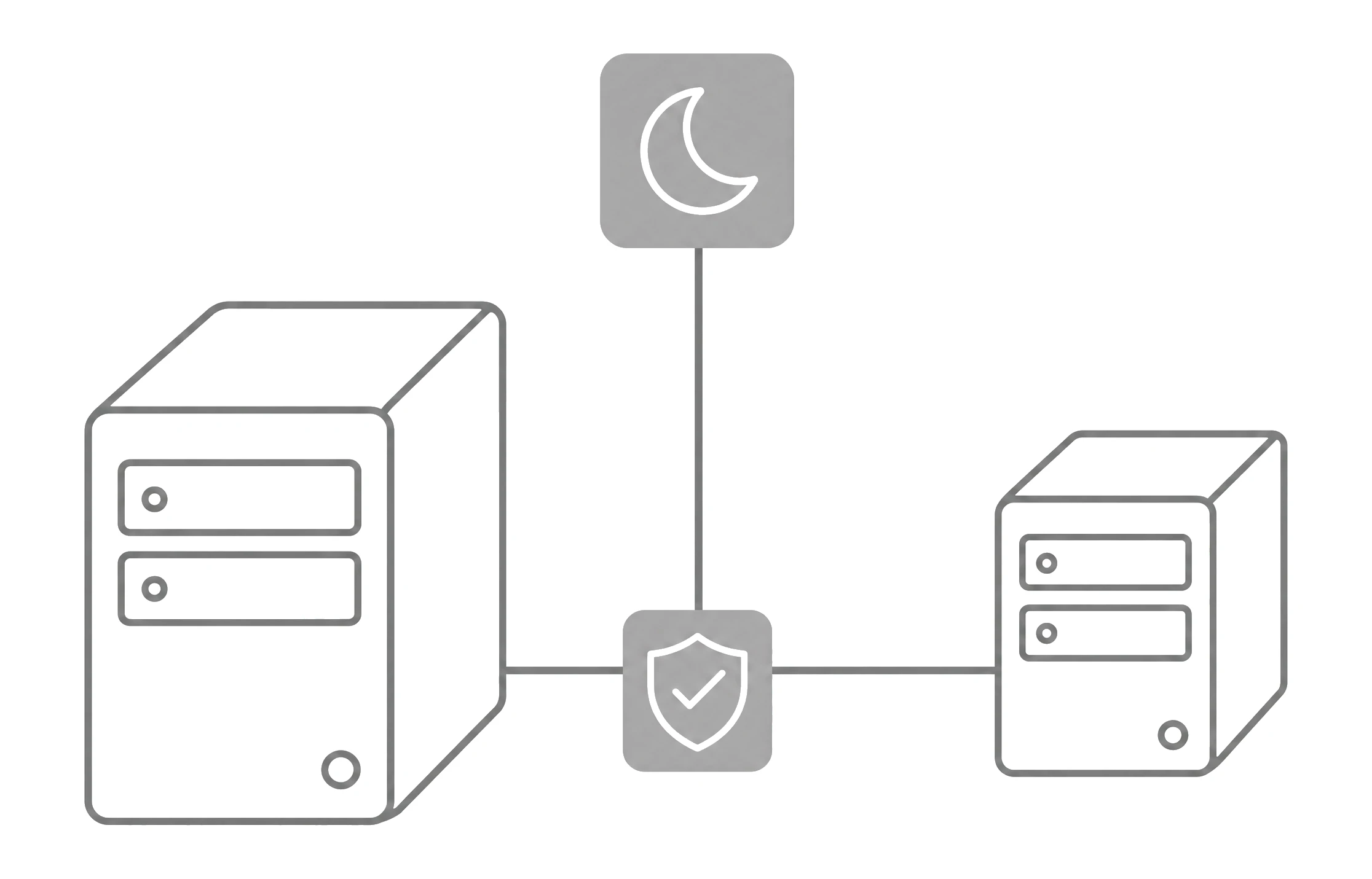 Illustration: nightly encrypted backups while the server runs