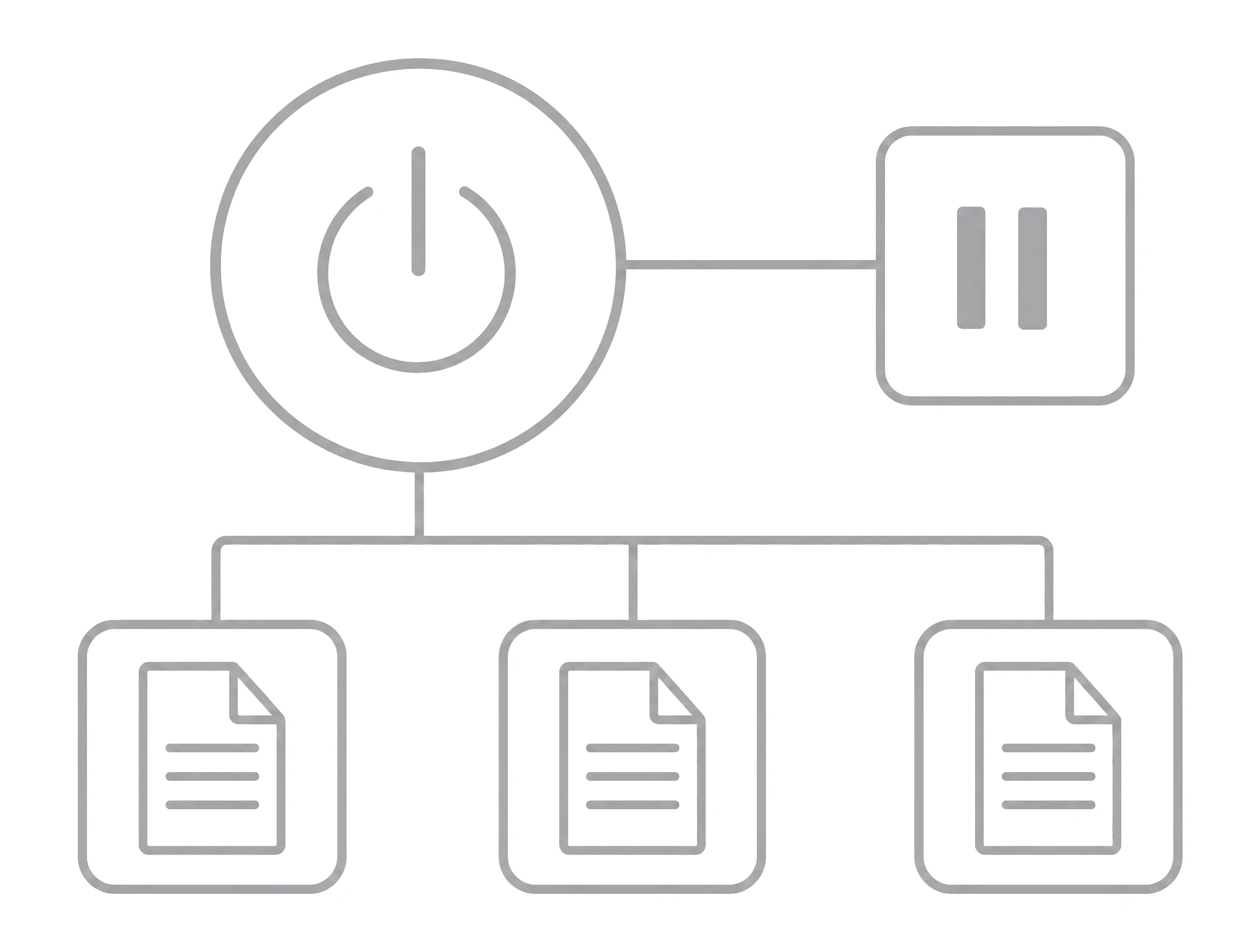 Illustration: pausing the virtual server without losing files
