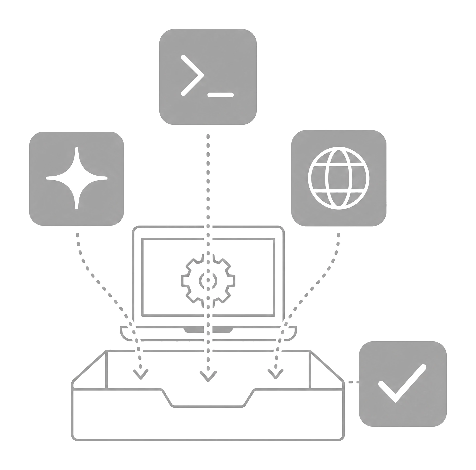 Illustration: tools preinstalled and ready
